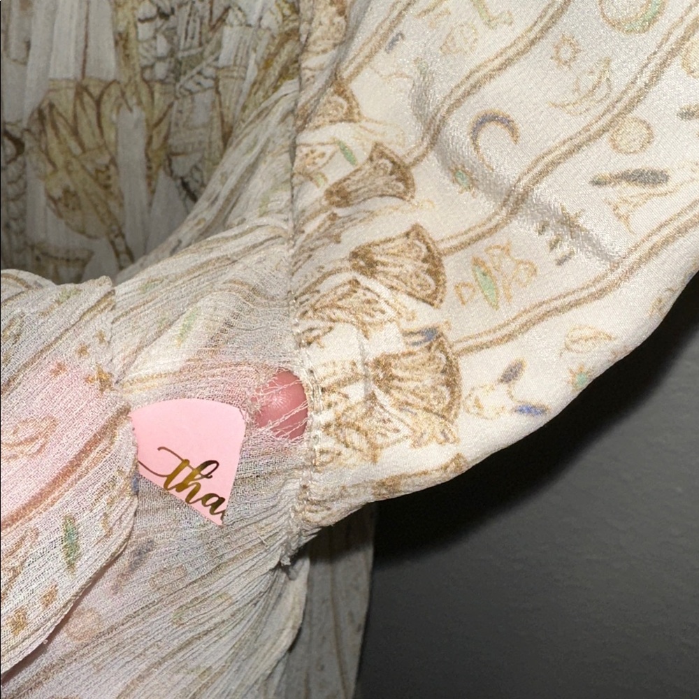 READ Camilla *The Queens Chamber white gold silk Egyptian Cleopatra boho dress S - Picture 13 of 16